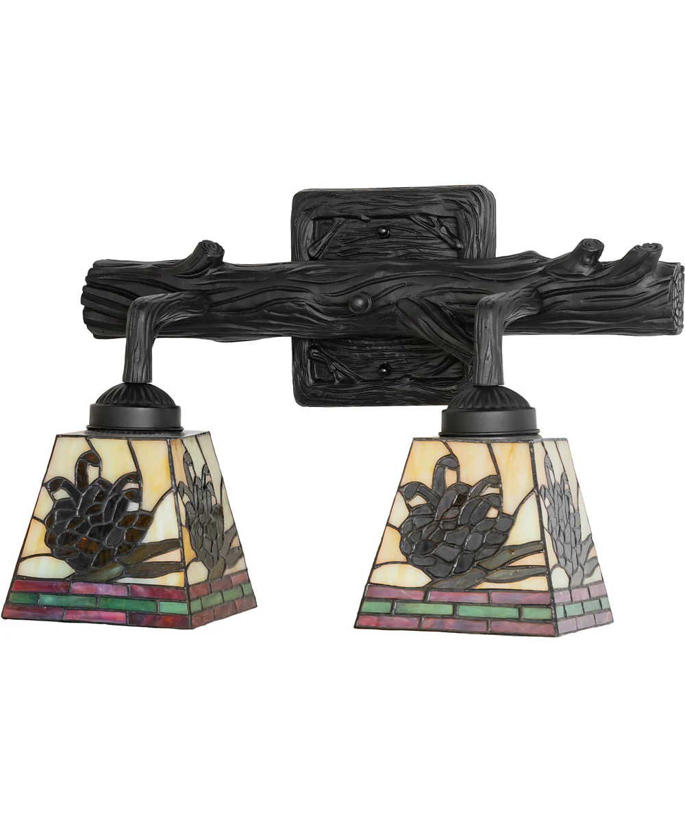 16" Wide Pinecone 2 Light Wall Sconce - Image 2