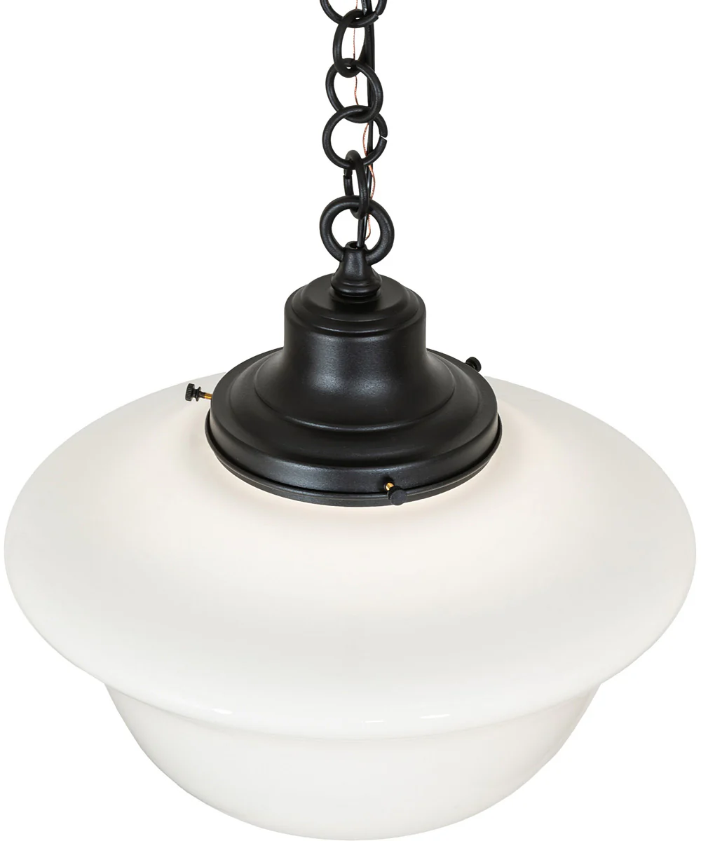 16" Wide Revival Schoolhouse W/Traditional Globe Pendant - Image 3