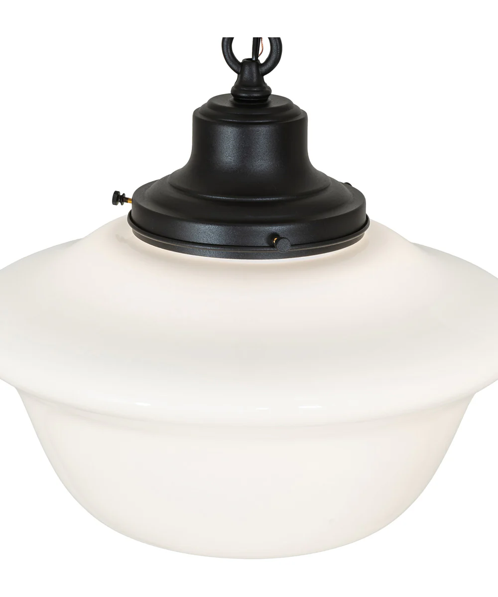 16" Wide Revival Schoolhouse W/Traditional Globe Pendant - Image 6