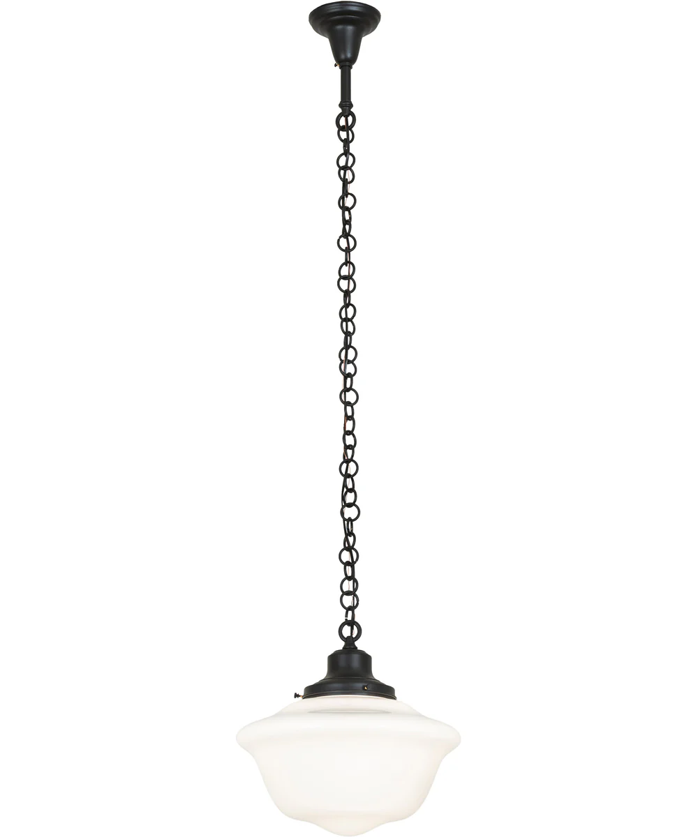 16" Wide Revival Schoolhouse W/Traditional Globe Pendant - Image 8