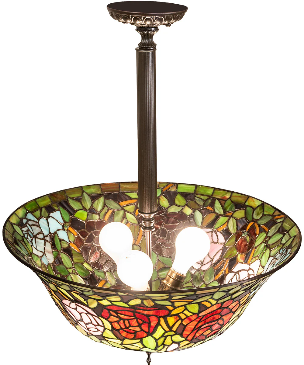 16" Wide Tiffany Rosebush Pendant - Image 3