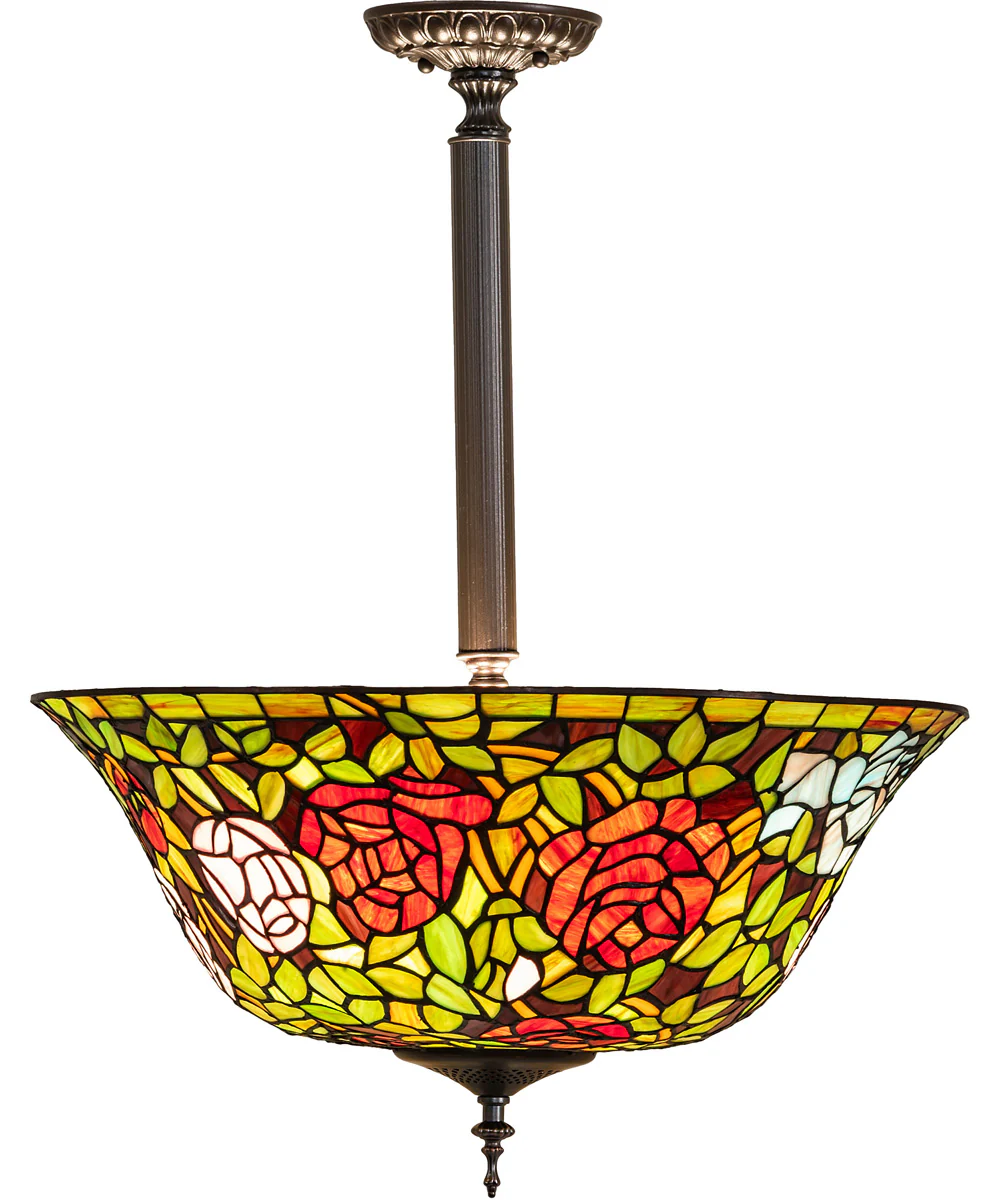 16" Wide Tiffany Rosebush Pendant - Image 4