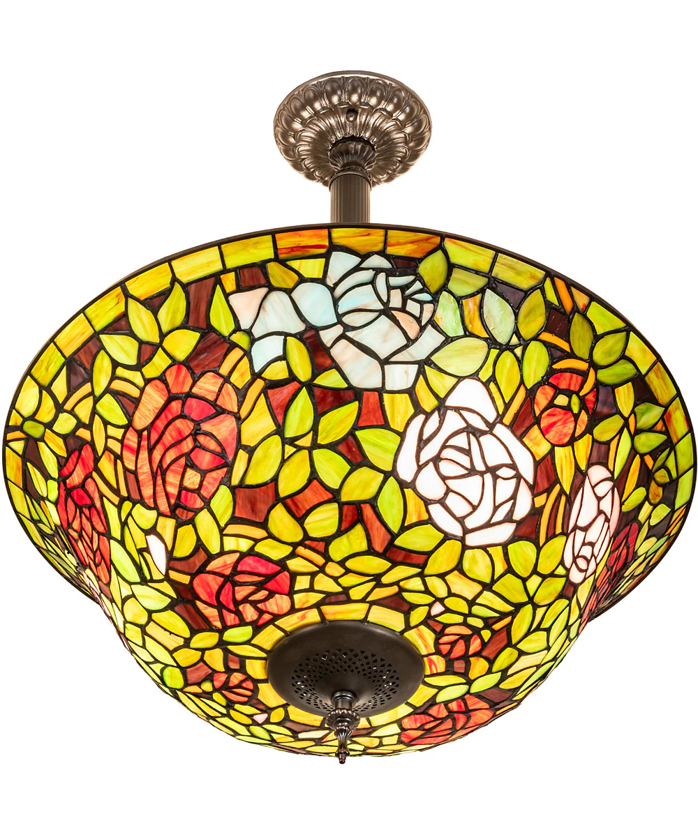 16" Wide Tiffany Rosebush Pendant - Image 5
