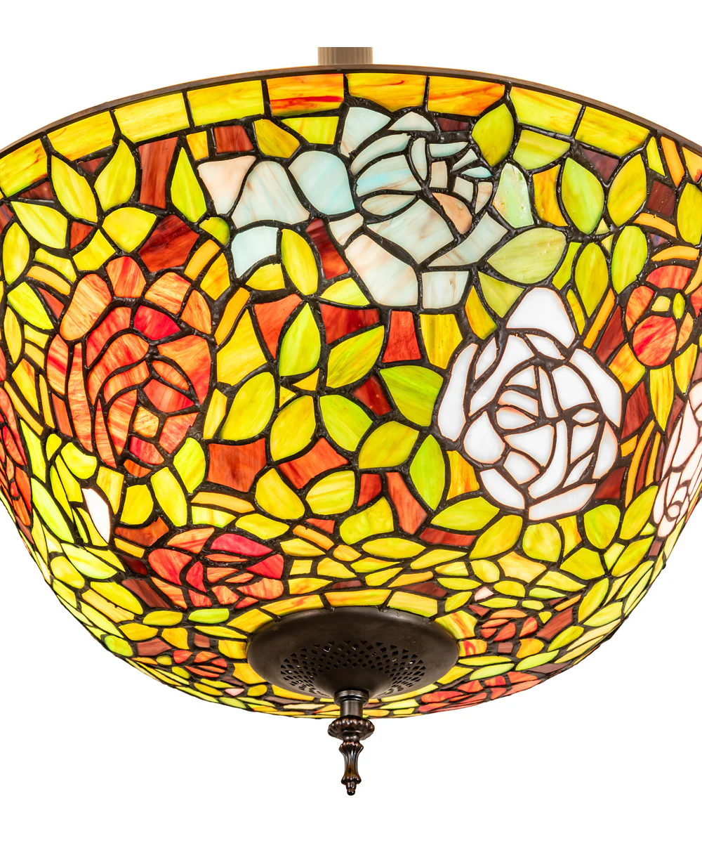 16" Wide Tiffany Rosebush Pendant - Image 7