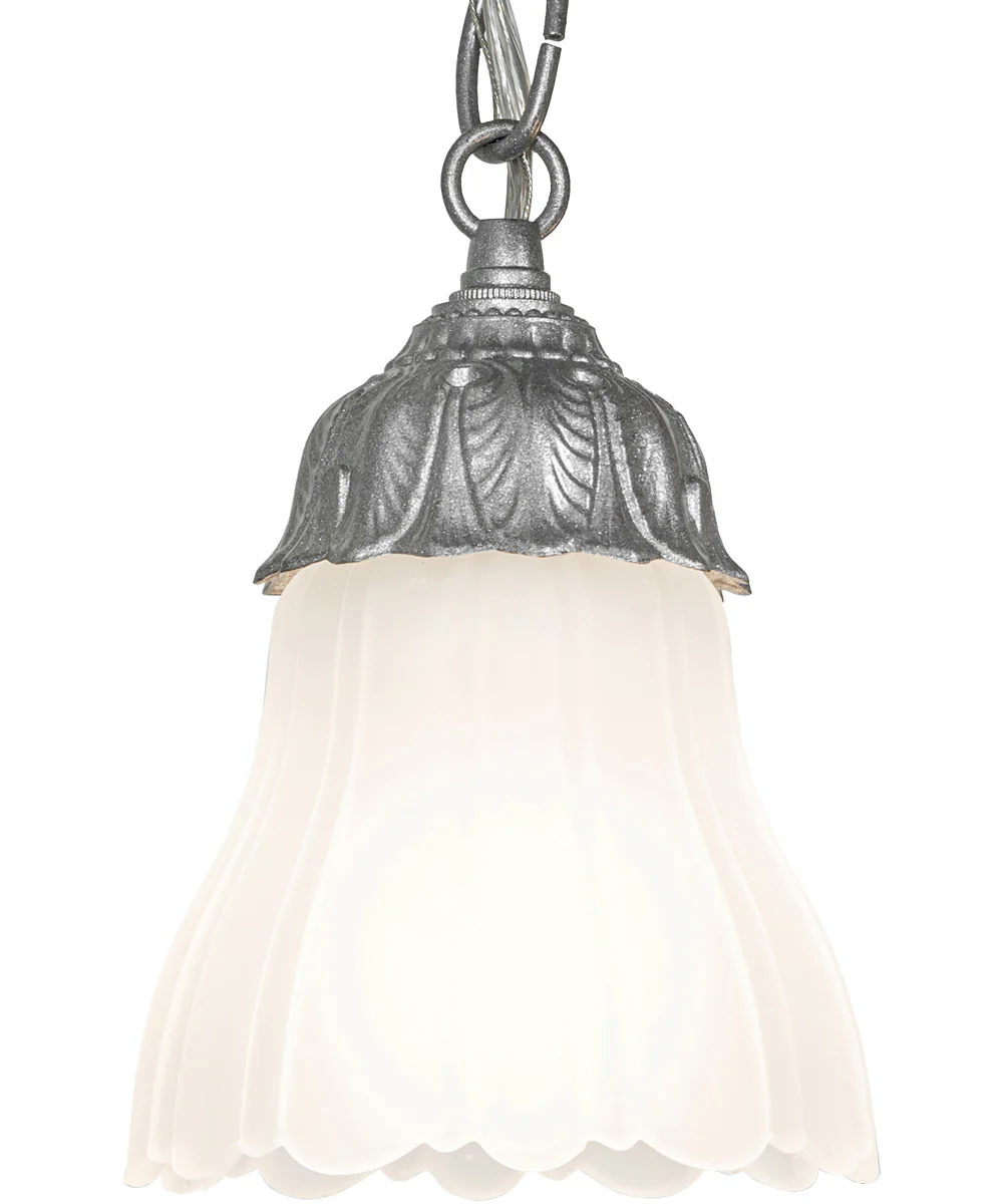 16" Wide Victorian Ruffle 3 Light Semi-Flushmount - Image 3