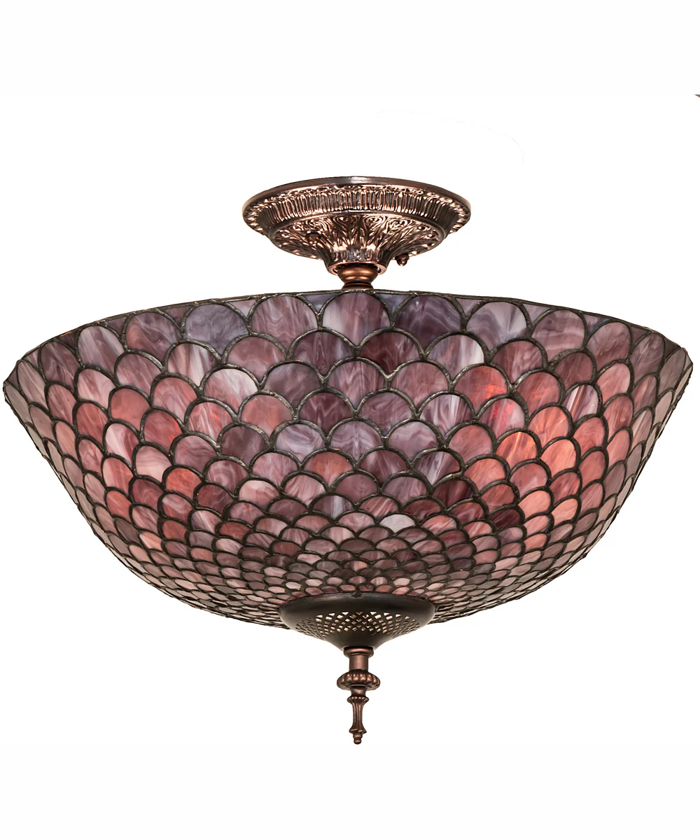 16" Tiffany Fishscale Flushmount - Image 2