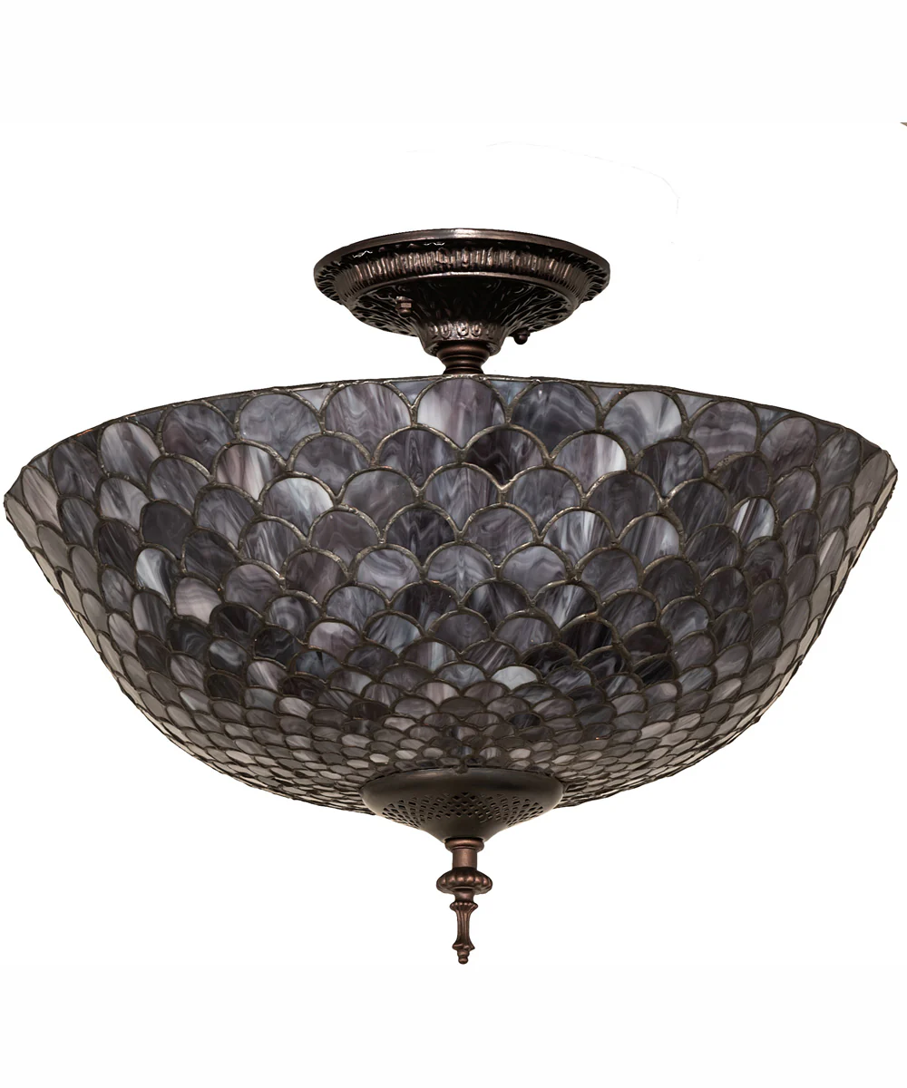 16" Tiffany Fishscale Flushmount - Image 3
