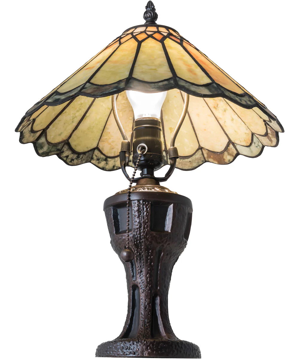 17" High Carousel Jadestone Table Lamp - Image 3