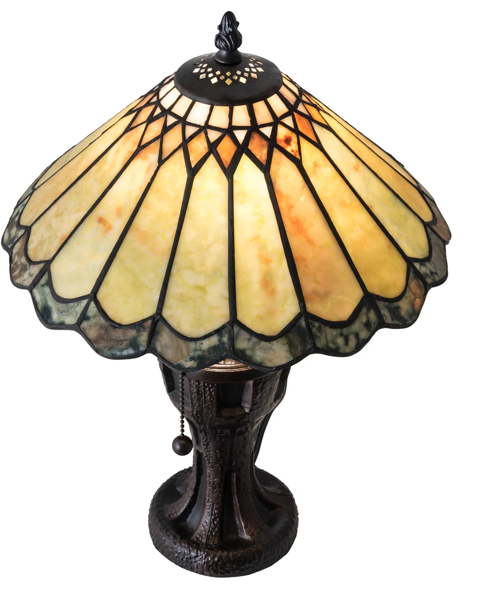 17" High Carousel Jadestone Table Lamp - Image 5