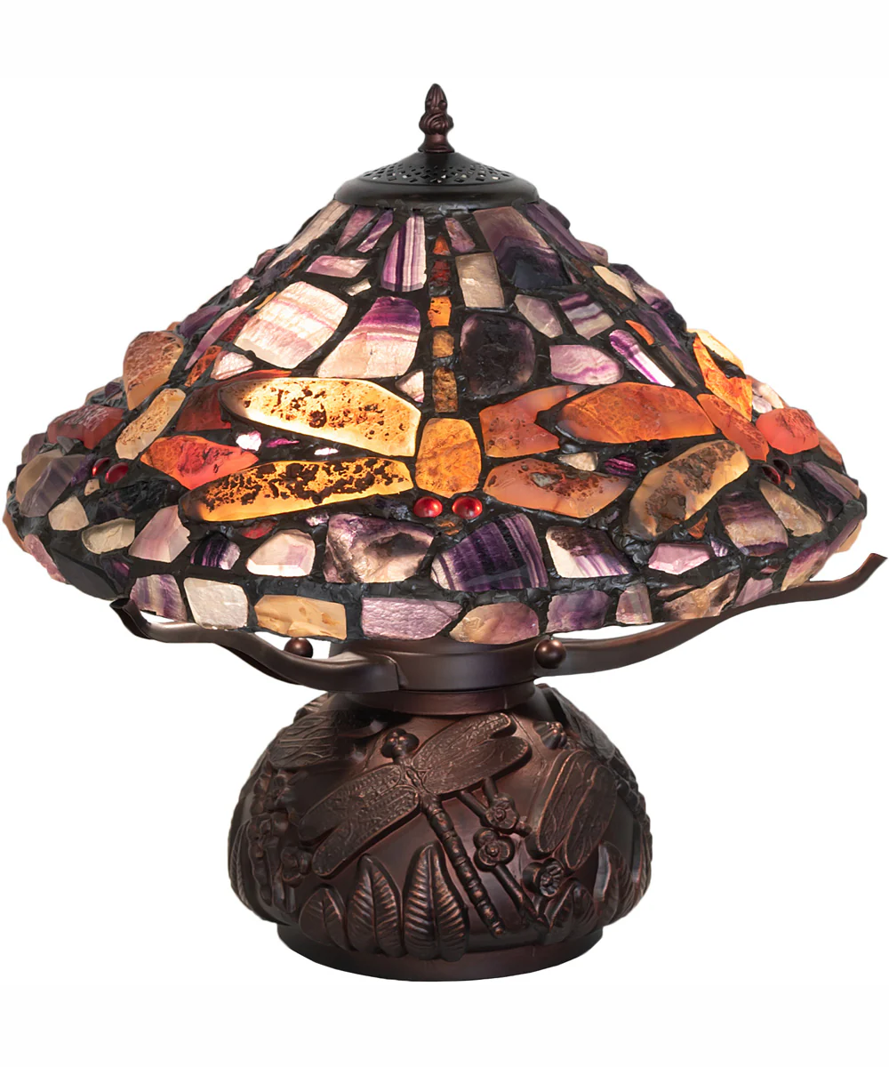 17" High Dragonfly Agata Table Lamp - Image 2