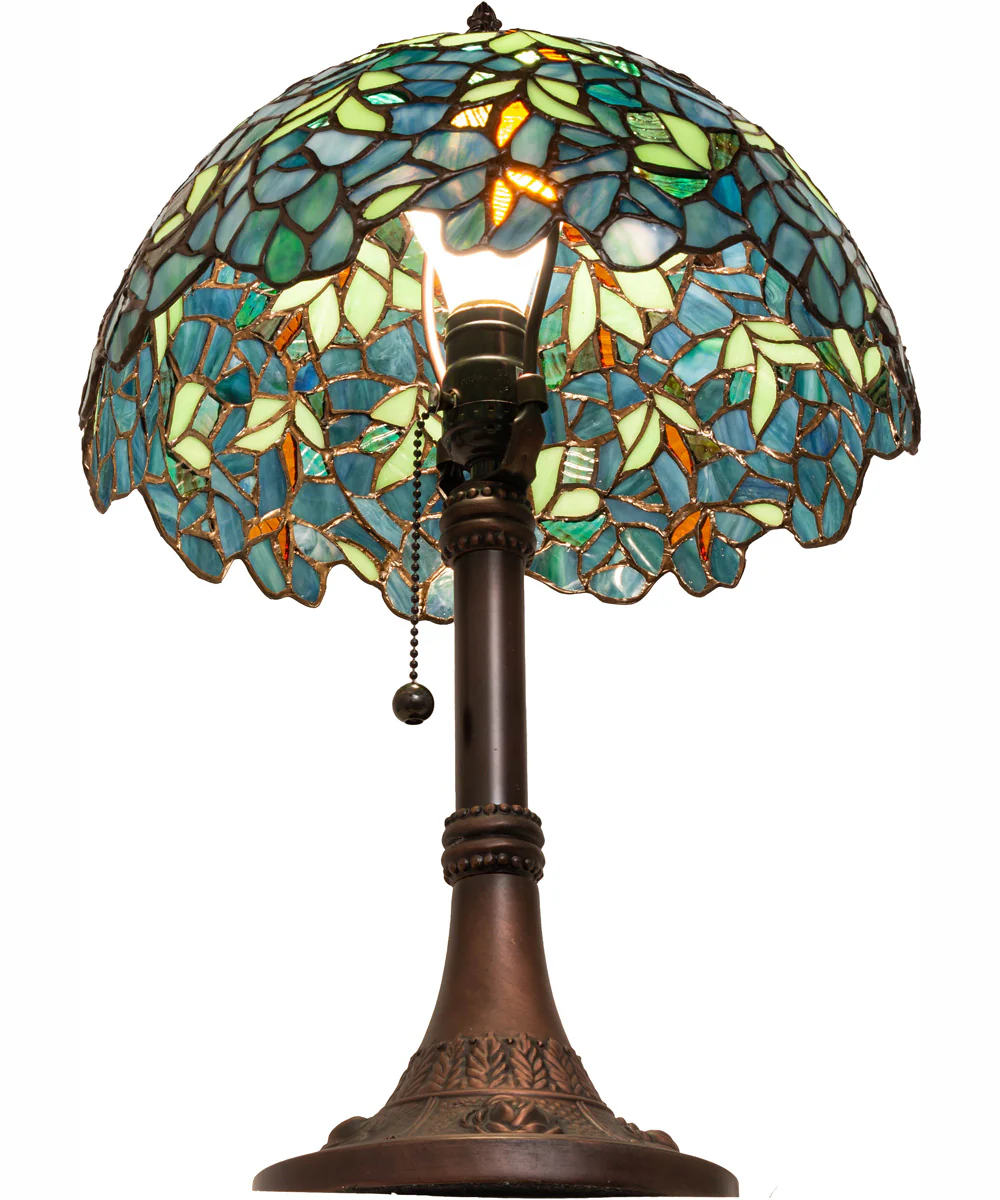 17" High Nightfall Wisteria Table Lamp - Image 7