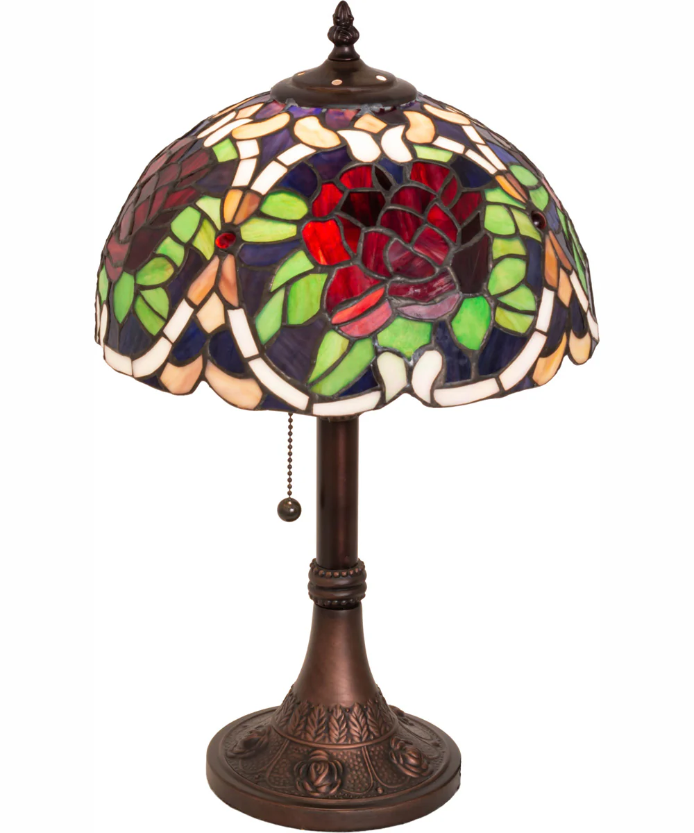 17" High Renaissance Rose Accent Lamp - Image 2