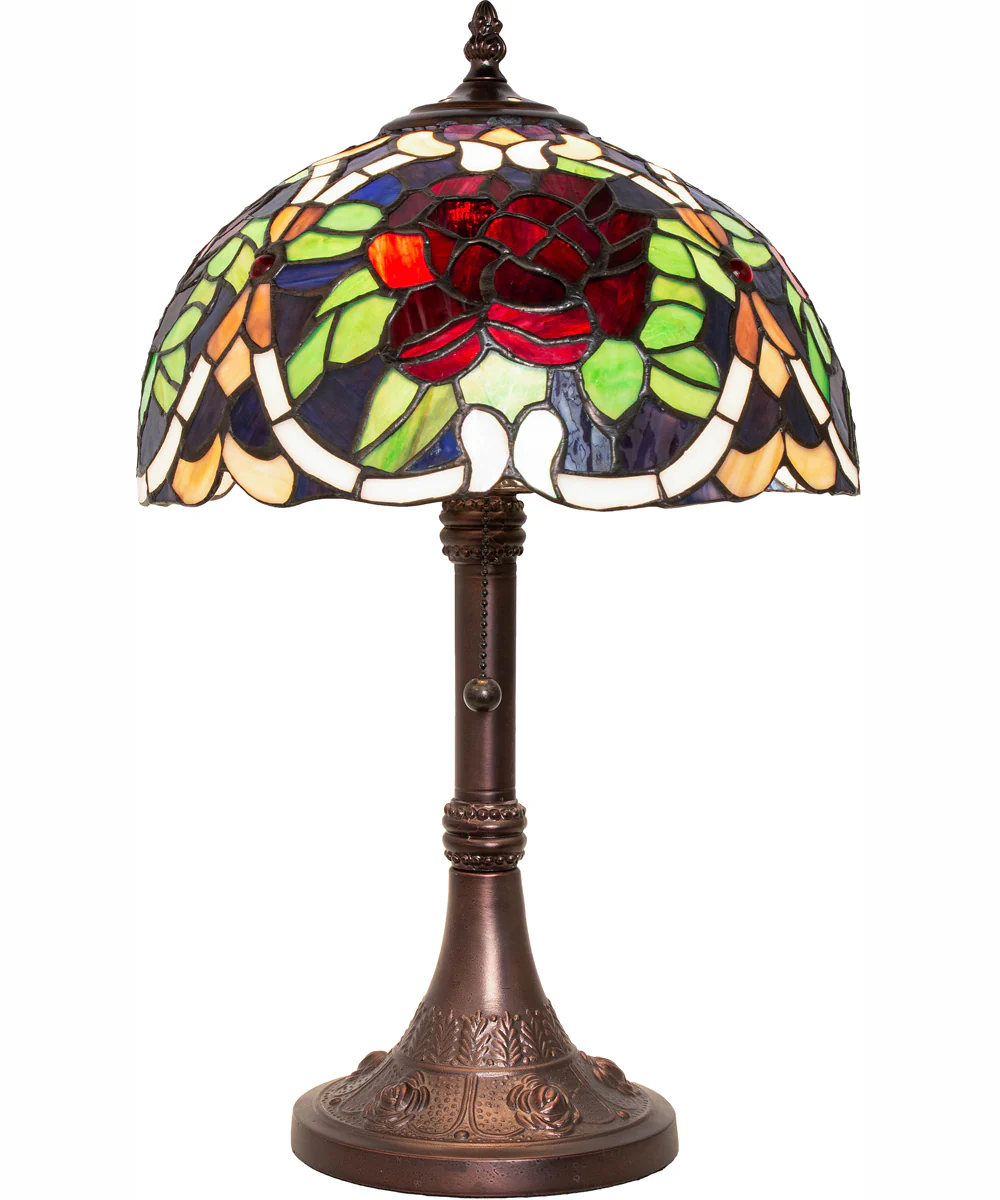 17" High Renaissance Rose Accent Lamp - Image 5