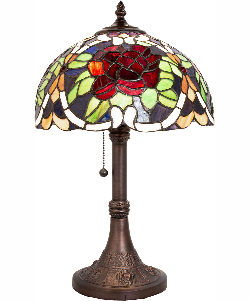 17" High Renaissance Rose Accent Lamp - Image 7