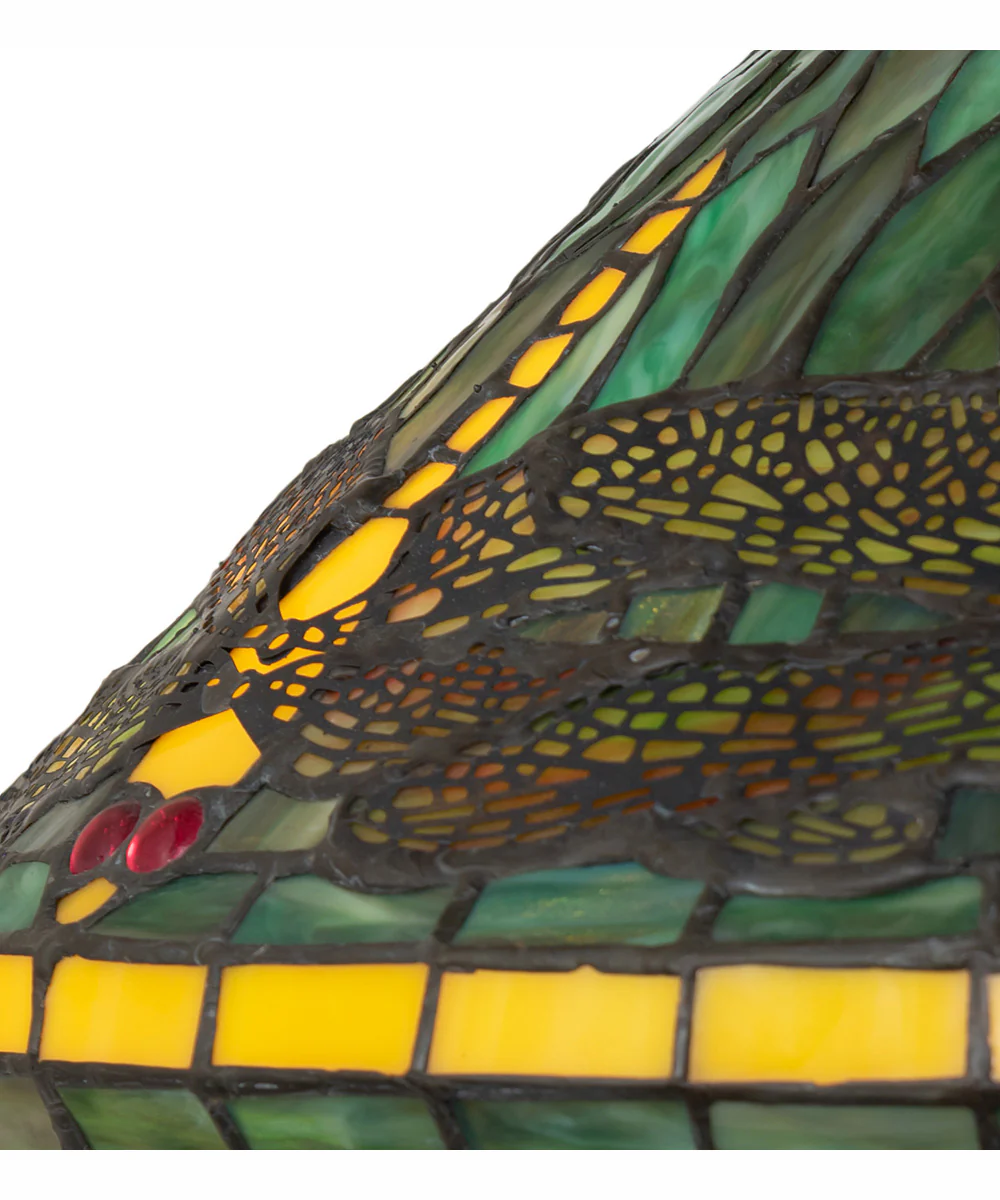 17" High Tiffany Dragonfly Table Lamp - Image 4