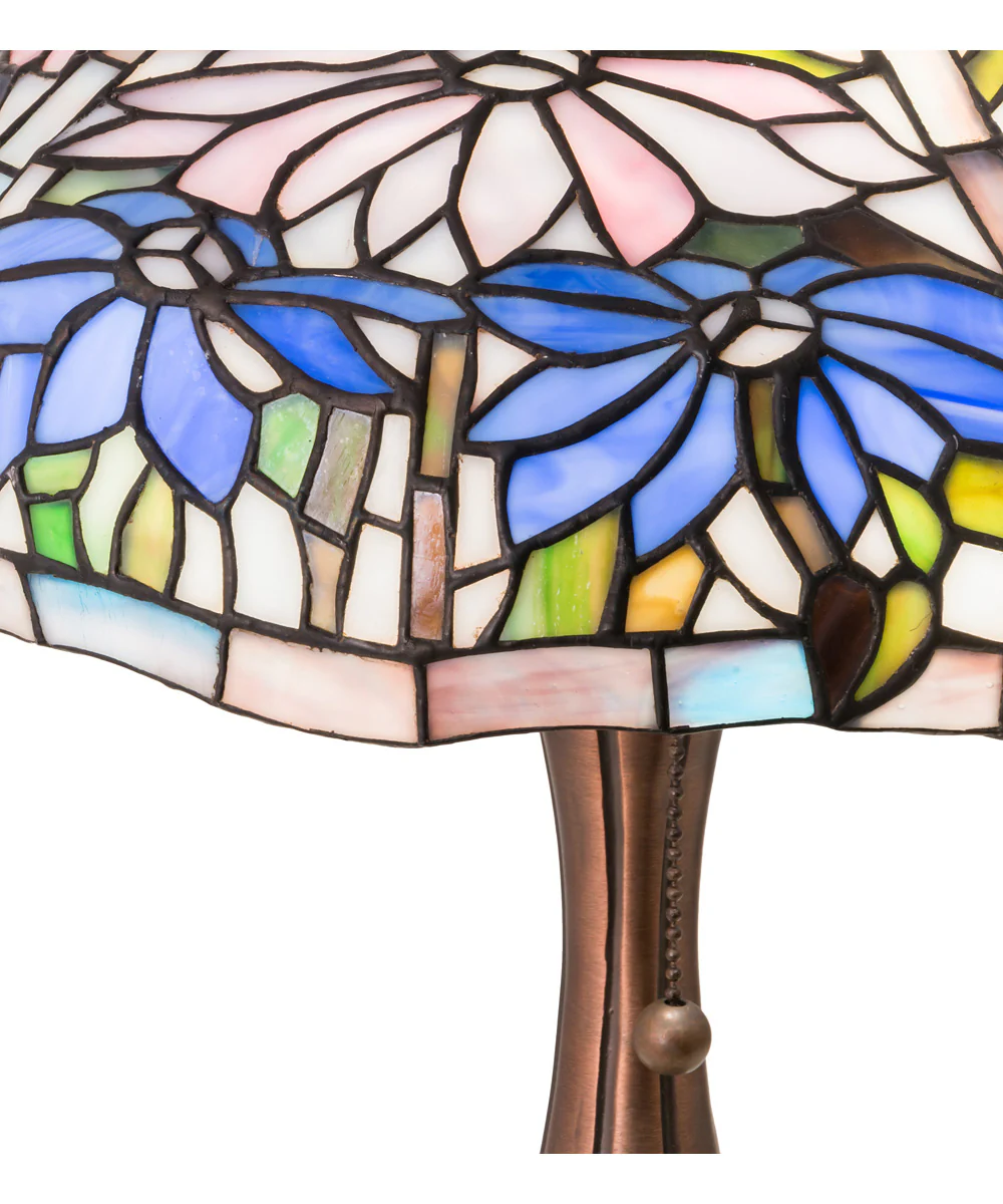 18" High Poinsettia Fluted Accent Lamp - Image 3