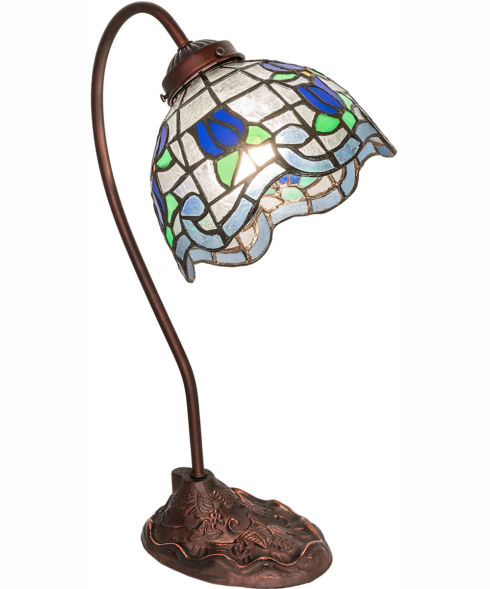 18" High Roseborder Desk Lamp
