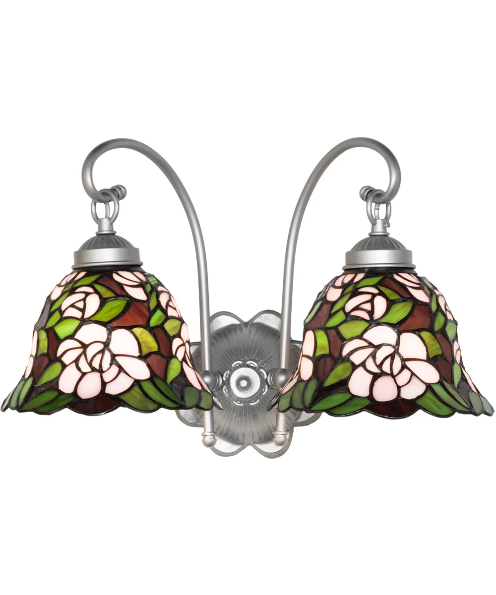 18" Wide Begonia 2 Light Wall Sconce - Image 4