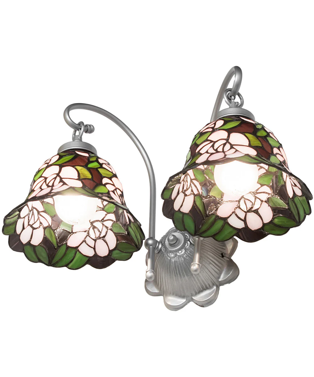 18" Wide Begonia 2 Light Wall Sconce - Image 5