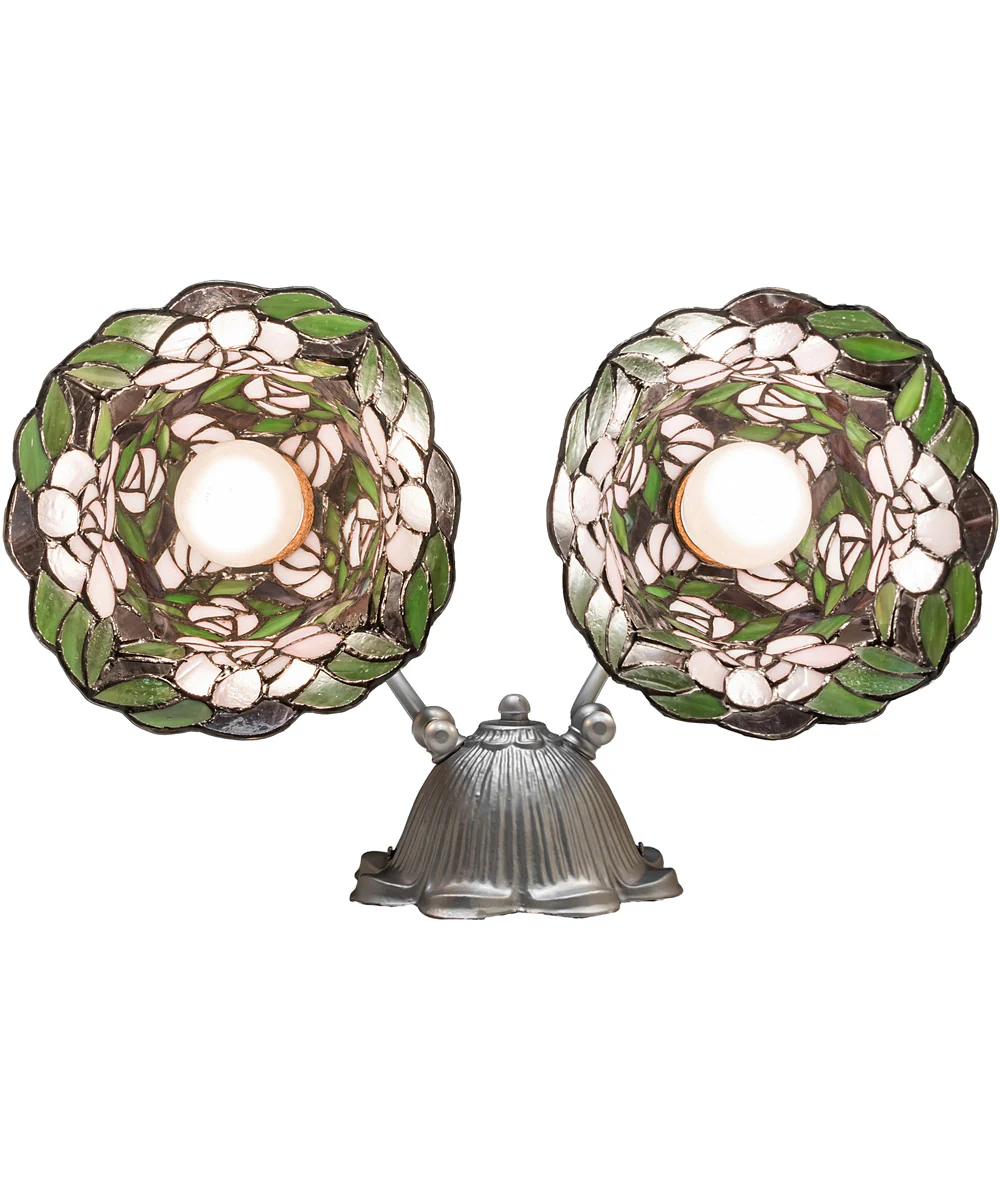 18" Wide Begonia 2 Light Wall Sconce - Image 7
