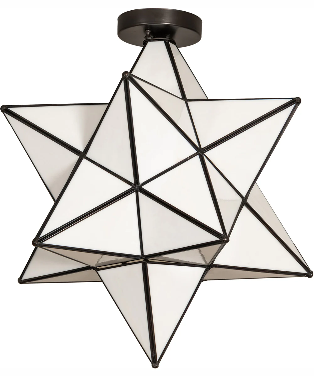 18" Wide Moravian Star Flushmount - Image 3
