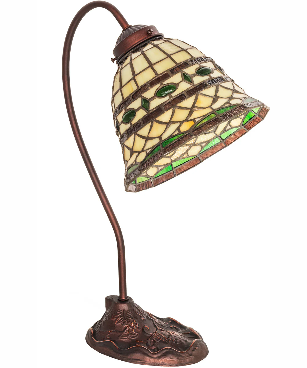 18" Wide Tiffany Roman Desk Lamp - Image 3