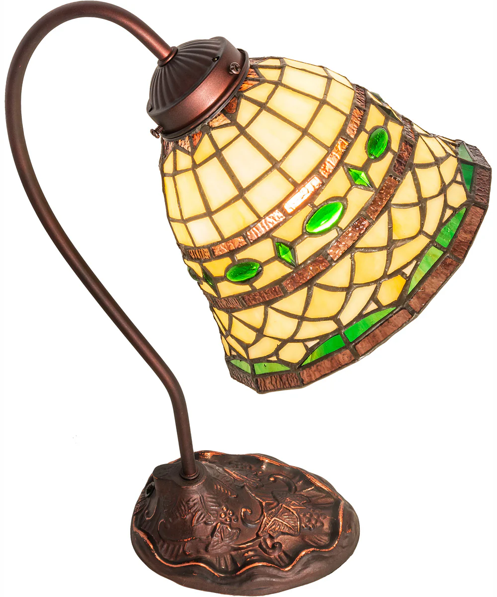 18" Wide Tiffany Roman Desk Lamp - Image 4
