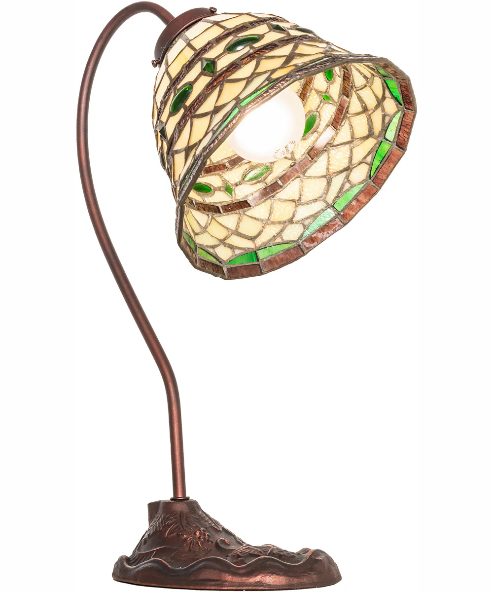 18" Wide Tiffany Roman Desk Lamp - Image 5
