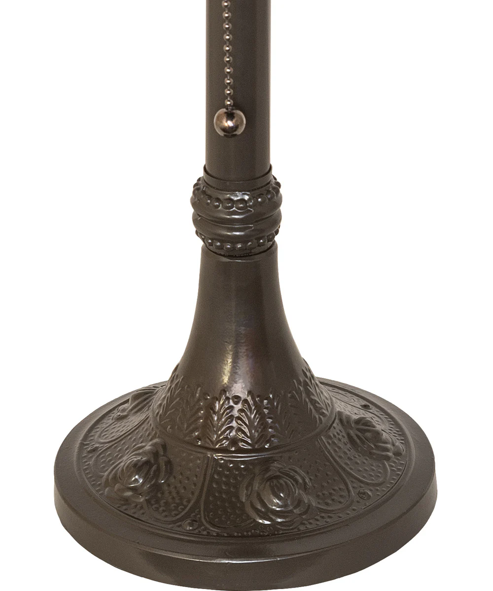 19" High Tiffany Jeweled Peacock Accent Lamp - Image 5