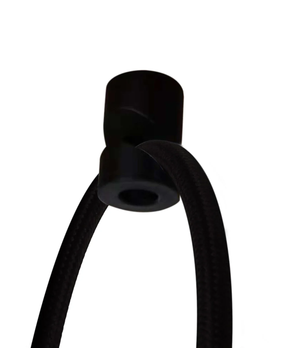 2 Light Swag Plug-In Pendant 12"w Rounded Corner Square Oatmeal Drum Shade with Diffuser, Black Cord - Image 8