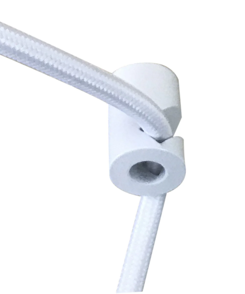 2 Light Swag Plug-In Pendant 14"w Rounded Corner Square Oatmeal Drum Shade with Diffuser, White Cord - Image 6