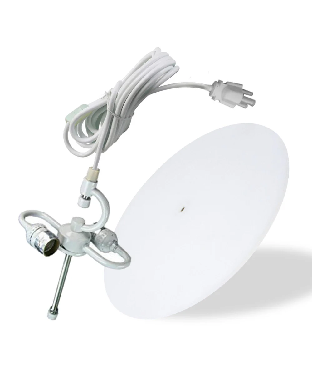 2 Light Swag Plug-In Pendant 16"w Light Oatmeal Linen Drum with Diffuser, White Cord - Image 4