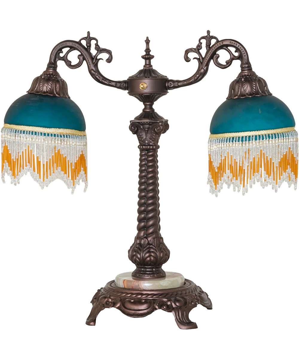 20" High Roussillon 2 Light Living Room Table Lamp - Image 2
