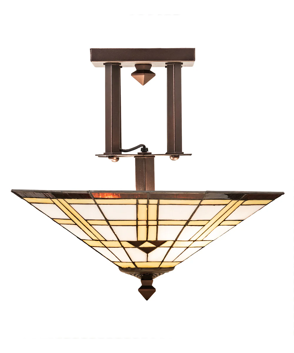 20" Wide Arrowhead Mission Flushmount - Image 7