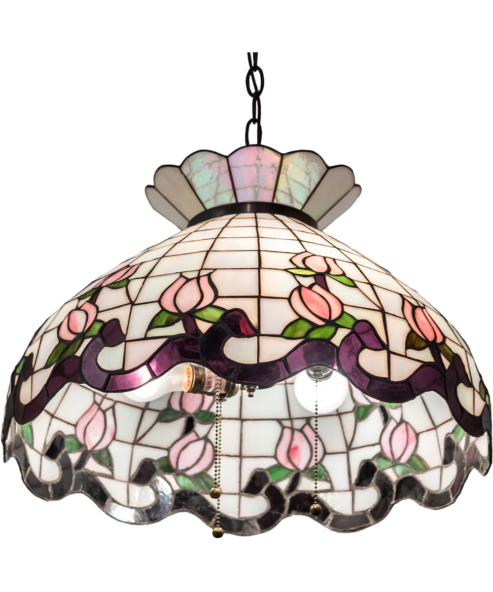 20" Wide Roseborder Pendant - Image 3