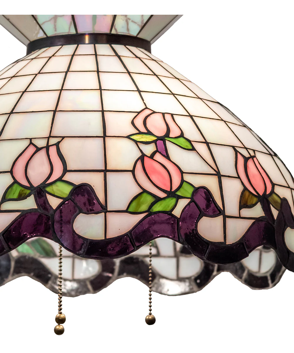 20" Wide Roseborder Pendant - Image 6