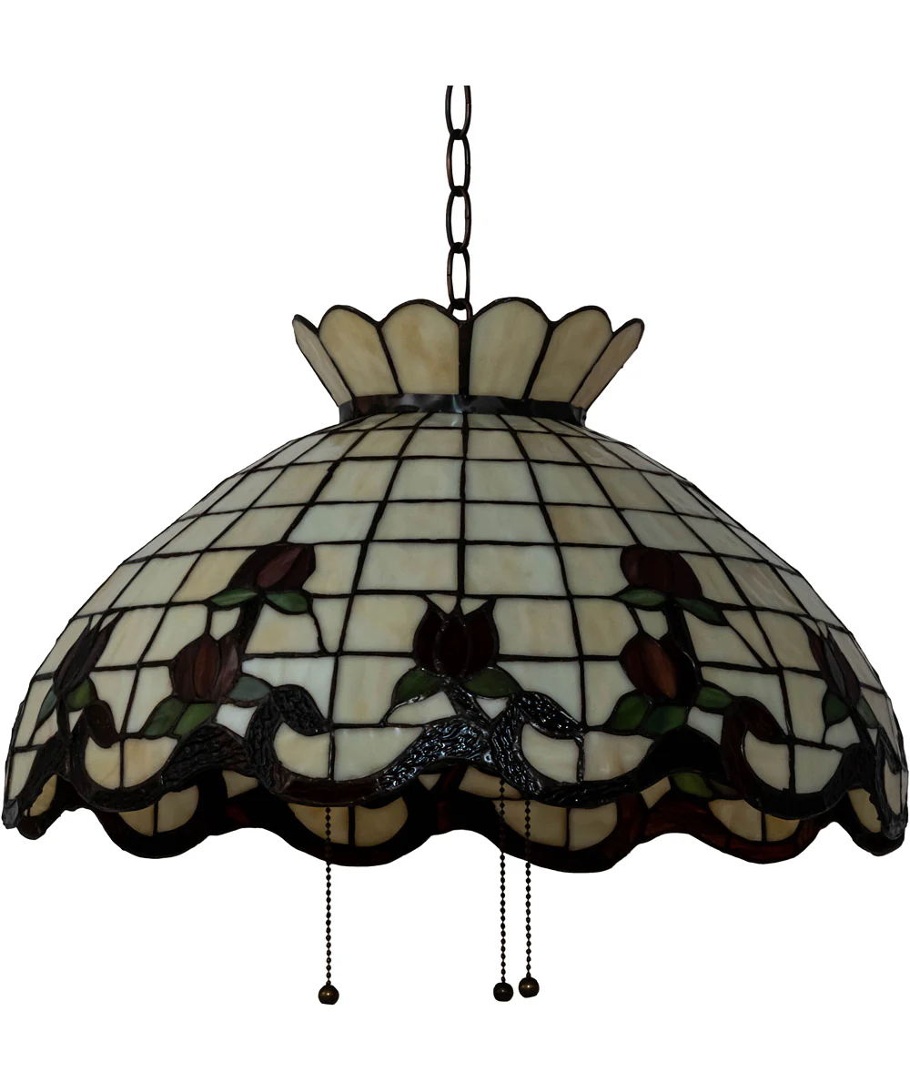 20" Wide Roseborder Pendant - Image 2