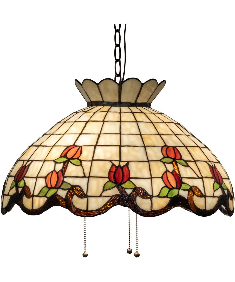 20" Wide Roseborder Pendant - Image 9