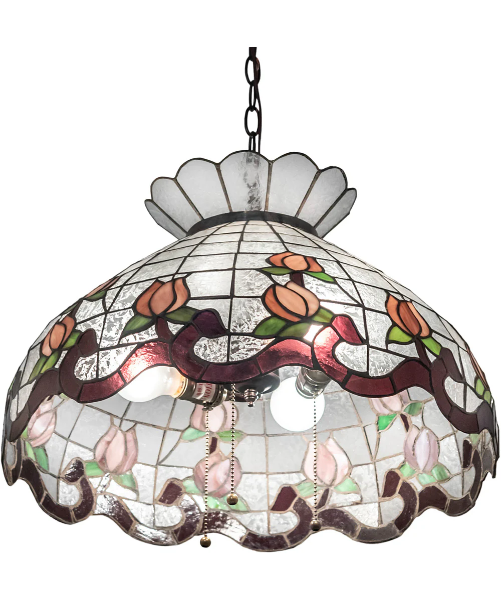 20" Wide Roseborder Pendant - Image 3