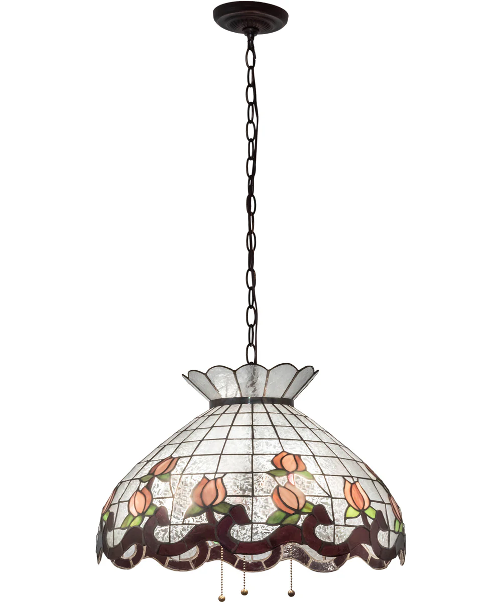 20" Wide Roseborder Pendant - Image 8
