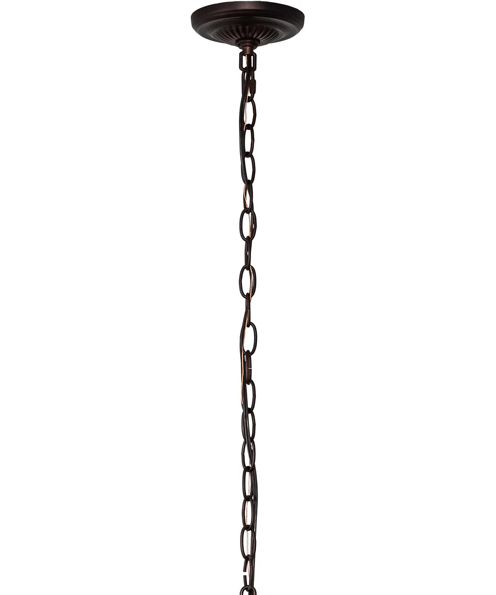 20" Wide Tiffany Fishscale Inverted Pendant - Image 6
