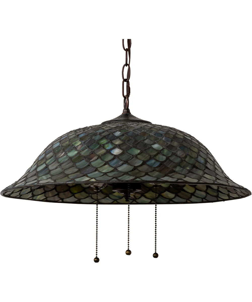 20" Wide Tiffany Fishscale Pendant - Image 2