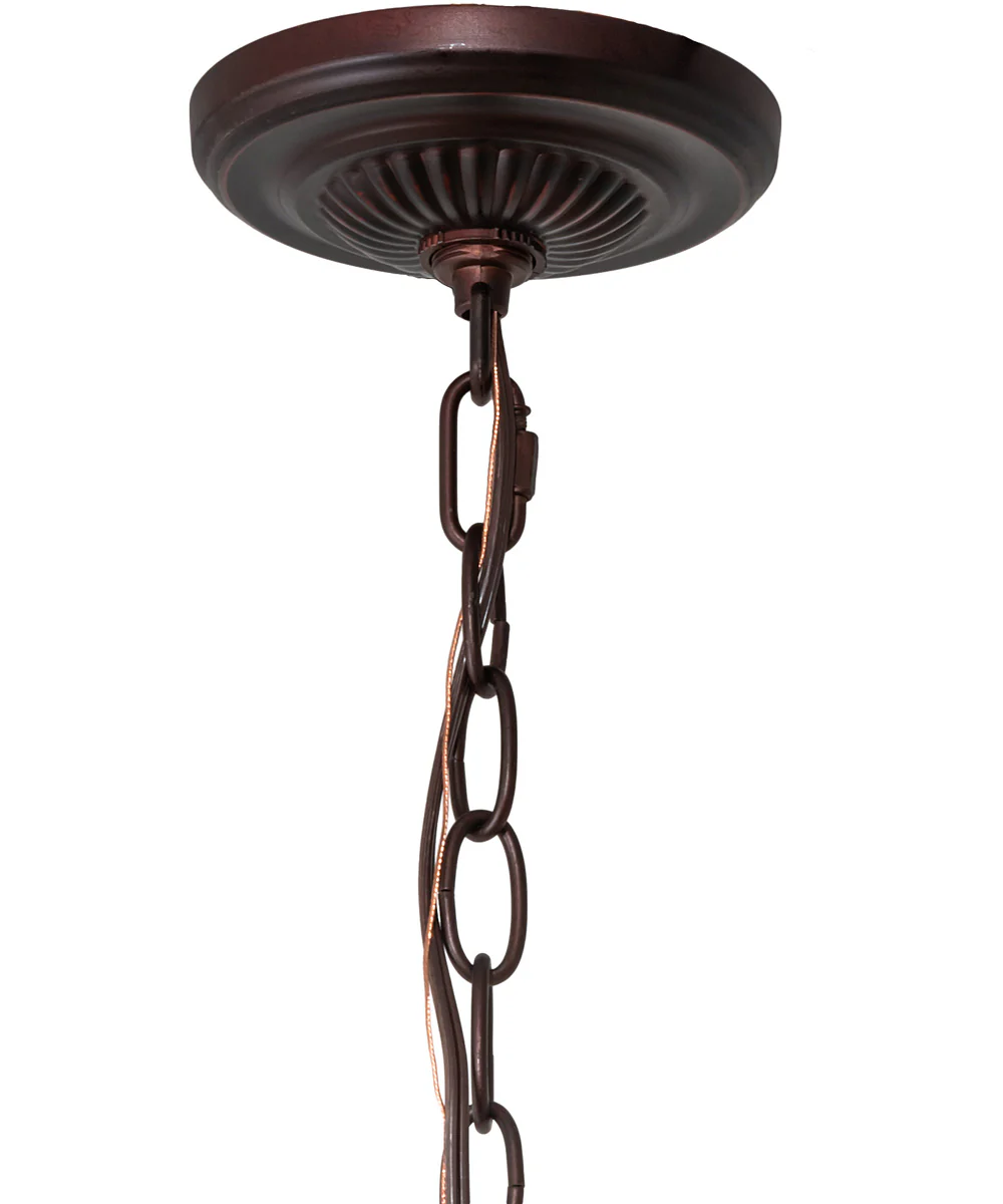 20" Wide Tiffany Fishscale Pendant - Image 7