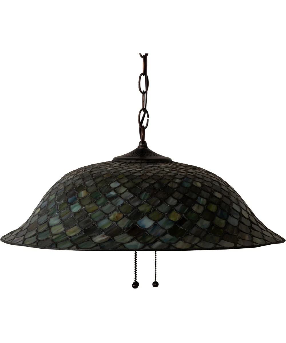 20" Wide Tiffany Fishscale Pendant - Image 2