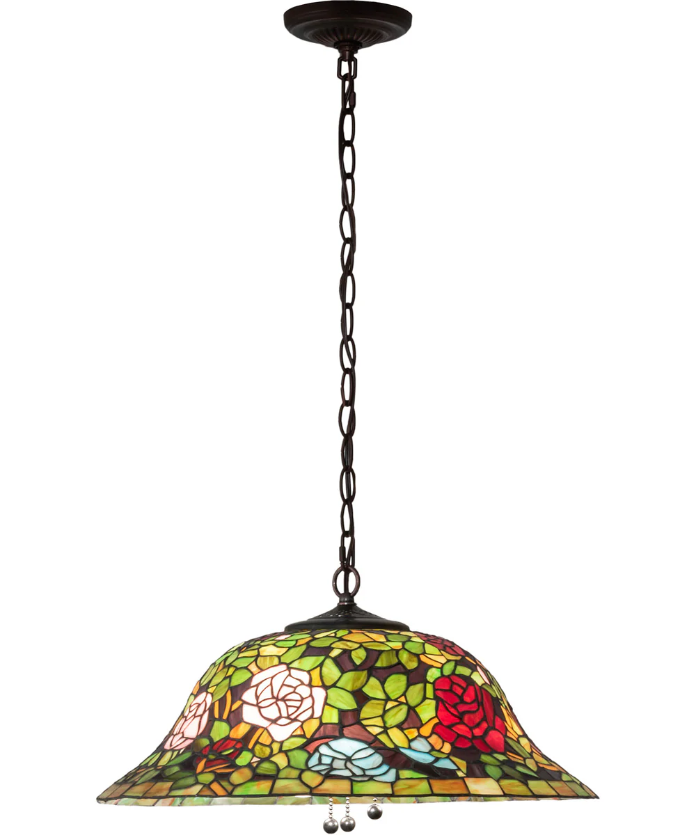 20" Wide Tiffany Rosebush Pendant - Image 6