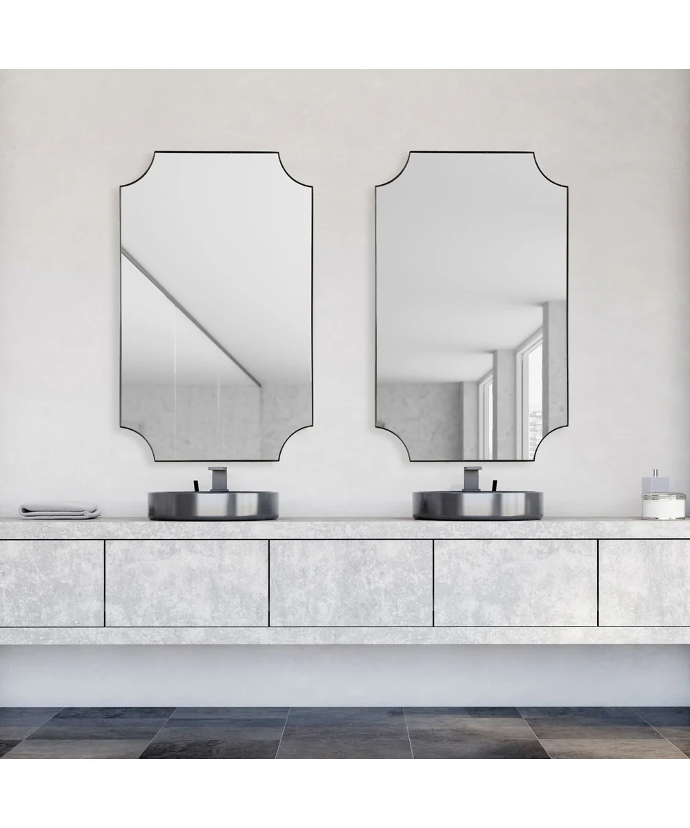 20x32" Wall Mirror in Satin Black - Image 2