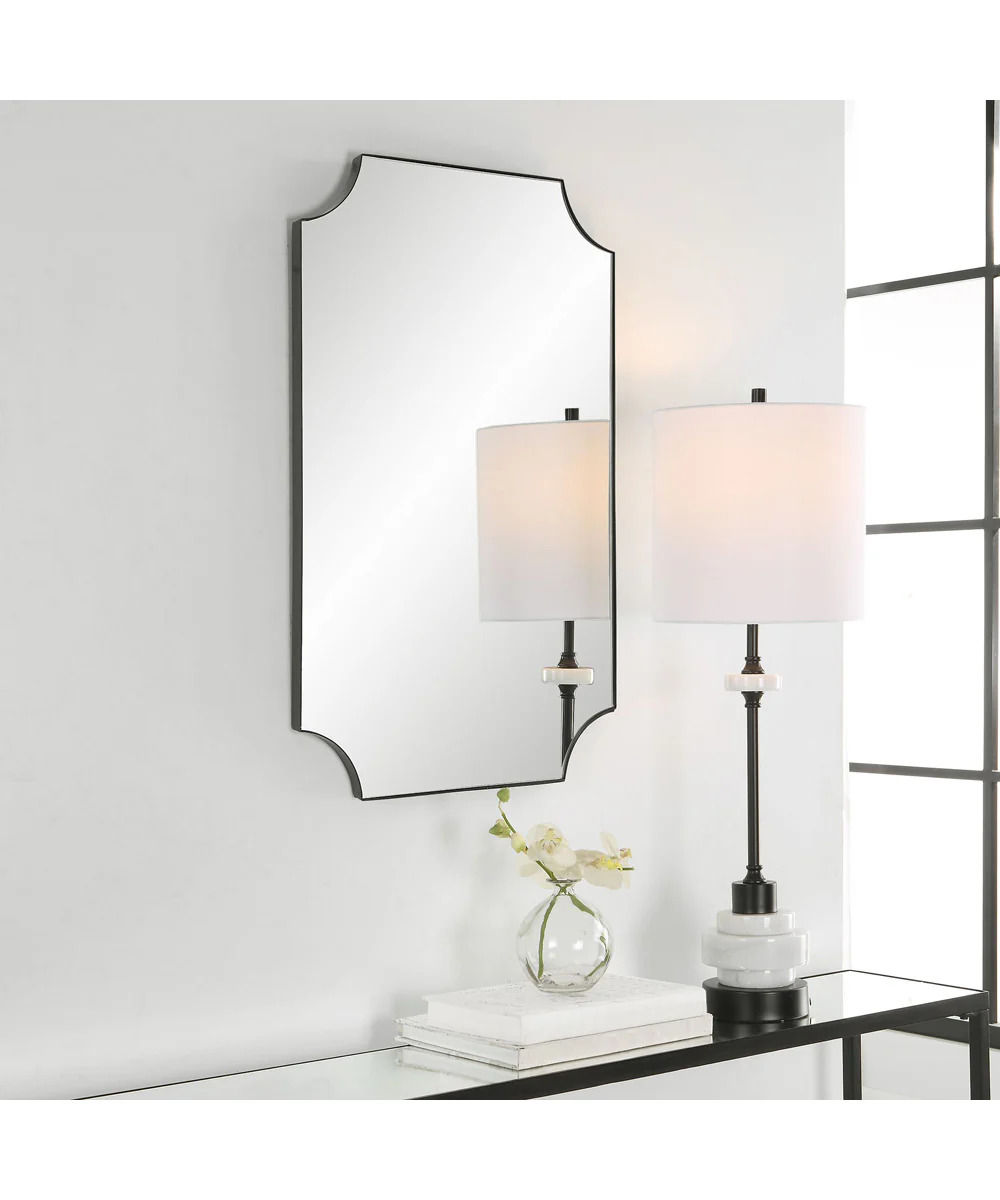 20x32" Wall Mirror in Satin Black - Image 3