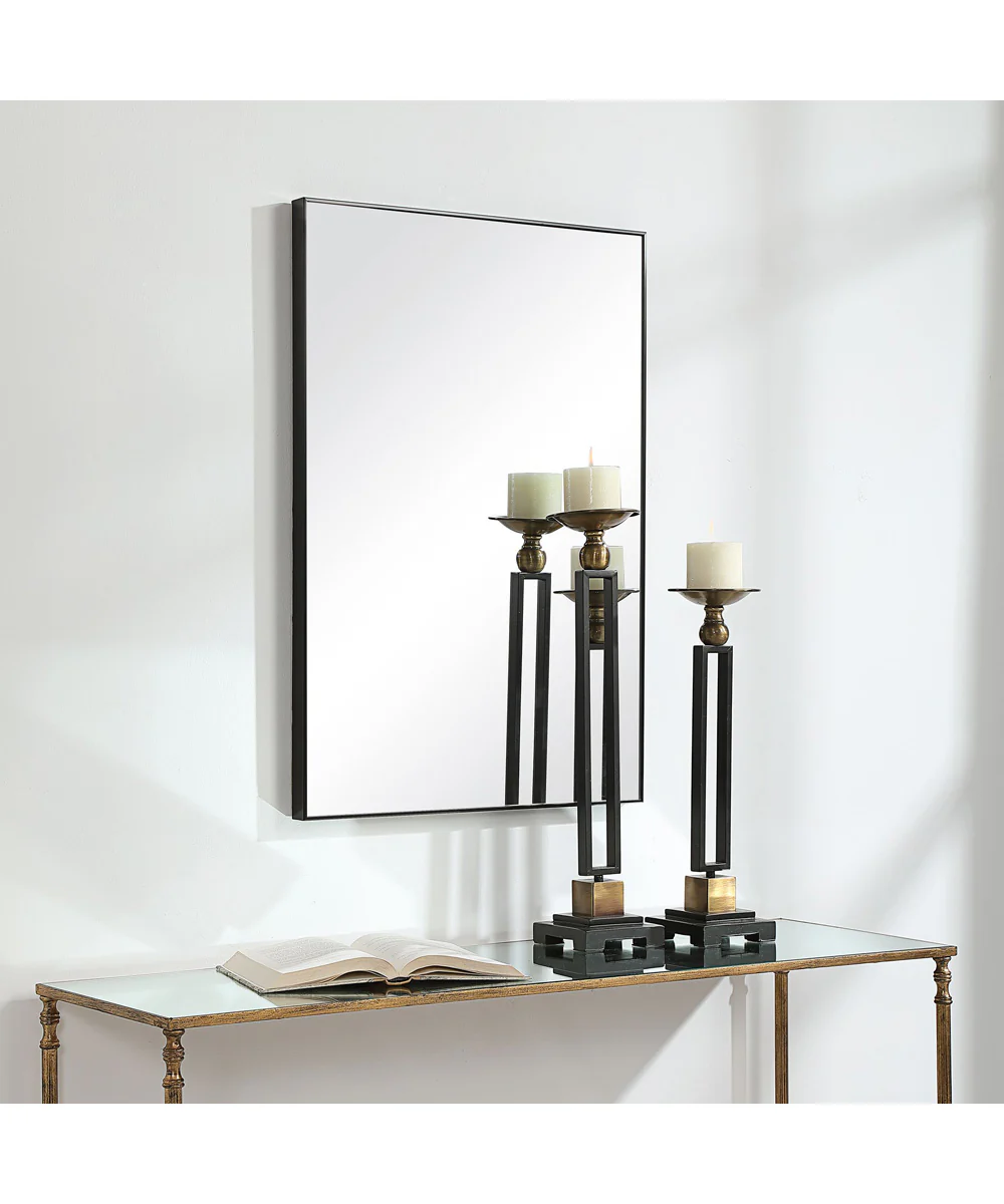 21x31" Wall Mirror with Black Frame - Image 3