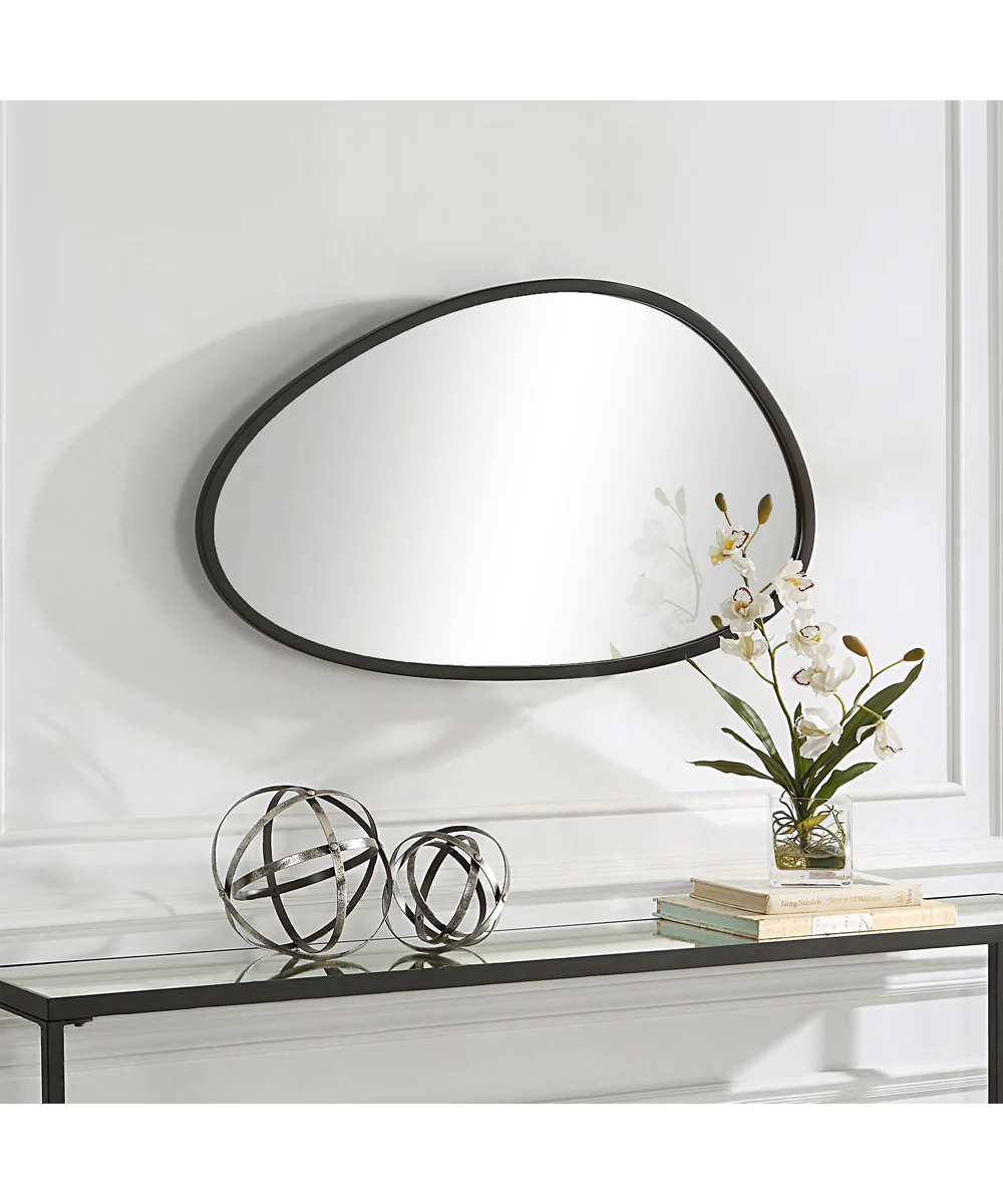 21x36" Wall Mirror Matte Black - Image 3