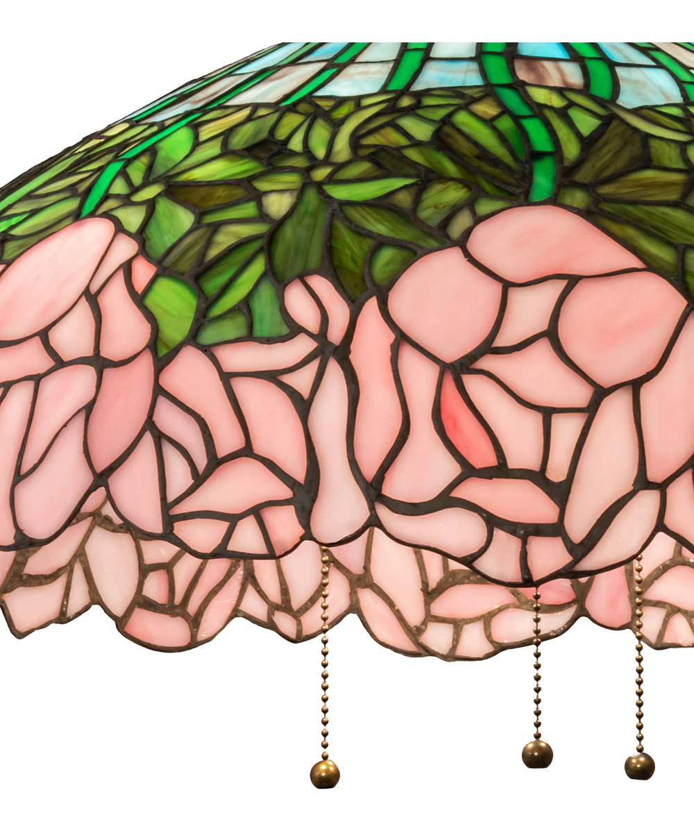 22" Wide Tiffany Cabbage Rose Pendant - Image 6